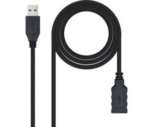 Cable USB 3.0 A-A M/H 2m. Negro