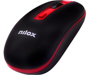 Raton Nilox Wireless Negro-rojo 1.000 Dpi