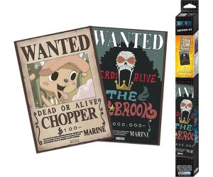 Set posters 2 unidades one piece wanted brook & chopper