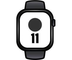 Apple Watch Series 11/ GPS/ 46mm/ Negro Azabache/ Correa Deportiva Negra (M/L)