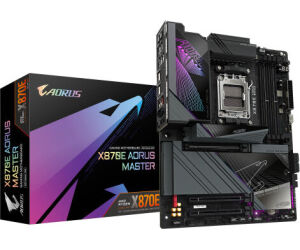 GIGABYTE Placa base X870E AORUS MASTER - Compatible con CPUs AMD Ryzen 9000, VRM digital de 16+2+2 fases, hasta 8200MHz DDR5 (OC), 4xPCIe 5.0 + 4xM.2, Wi-Fi 7, LAN 5GbE, USB 3.2 Gen 2x2