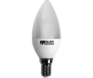 Bombilla led decorativa silver electronic vela 6w=65w -  e14 -  5000k -  550 lm -  luz extra calida -  a+
