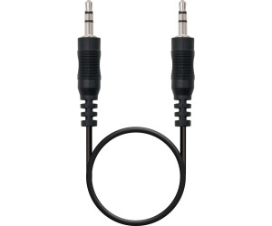 Cable de audio miniJack-miniJack M/M 1.5m. Negro