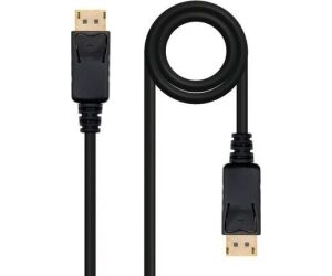 Cable de vídeo DisplayPort-DisplayPort M/M 2m. Negro