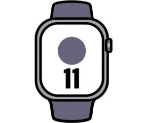 Apple Watch Series 11/ GPS/ 42mm/ Plata/ Correa Deportiva Niebla Lila (S/M)