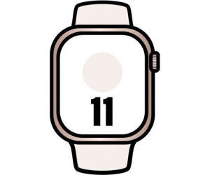 Apple Watch Series 11/ GPS/ 42mm/ Oro Rosa/ Correa Deportiva Rosa rubor (M/L)