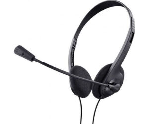 Auriculares Trust Chat Headset 24659/ con Micrfono/ Jack 3.5/ Negros