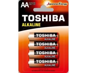 Pack de 4 Pilas AA Toshiba Alkaline LR6/ 1.5V/ Alcalinas