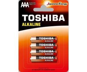 Pack de 4 Pilas AAA Toshiba Alkaline LR03/ 1.5V/ Alcalinas