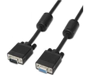 Cable de vídeo VGA-VGA M/H 1.8m. Negro