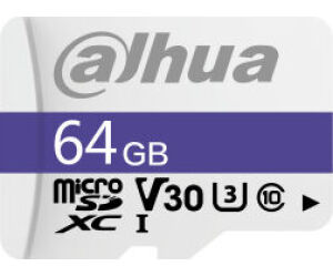 Dahua Microsd 64gb Microsd Card, Read Speed Up To 95 Mb/s, Write Speed Up To 38 Mb/s, Speed Class C10, U3, V30, Tbw 40tb (dhi-tf-c100/64gb)