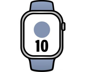 Apple Watch Series 10/ GPS/ 42mm/ Caja de Aluminio / Correa Deportiva Azul Denim S/M