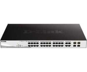 D-LINK SWITCH 24 PUERTOS 10/100/1Gbit + 4 Combo 1000BaseT/SFP PoE+