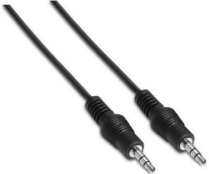 Cable Estéreo Aisens A128-0141/ Jack 3.5 Macho - Jack 3.5 Macho/ Hasta 0.1W/ 30cm/ Negro