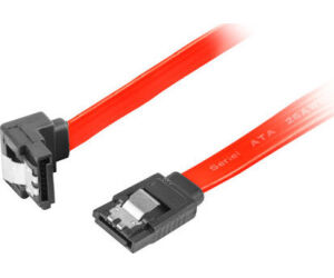 Cable sata ii lanberg 3gb - s hembra hembra angulo clip metal 30cm rojo