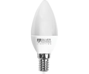 Bombilla led silver electronic vela decorativa 7w=70w -  e14 -  3000k -  620 lm -  luz calida -  a+