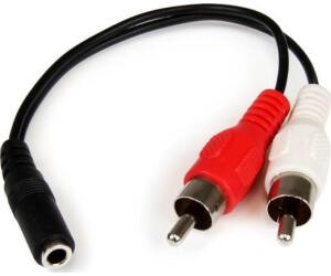 Startech Cable Adaptador 15cm Audio Estereo Mini J