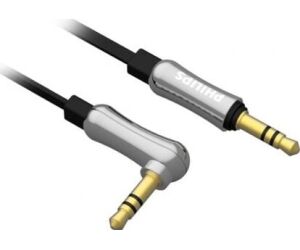 Cable Estreo Philips DLC2402/ Jack 3.5 Macho - Jack 3.5 Macho/ 1.2m/ Negro y Plata