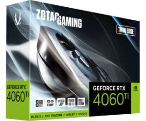 Vga Zotac Rtx 4060 Ti Twin Edge ,nv,rtx4060ti,gddr6,8gb,128bit,hdmi+3dp,2 Ventiladores (zt-d40610e-10m)