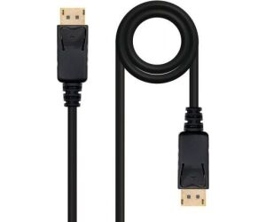 Cable de vdeo DisplayPort-DisplayPort M/M 2m. Negro