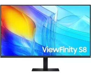 Monitor Profesional Samsung ViewFinity S8 S80D S37D800EAU 37"/ 4K/ Regulable en altura/ Negro