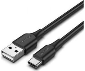 Cable USB 2.0 Tipo-C Vention COVBF/ USB Tipo-C Macho - MicroUSB Macho/ Hasta 10W/ 480Mbps/ 1m/ Negro