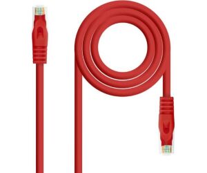 Cable De Red Latiguillo Rj45 Utp Cat6a Awg24 Lszh 0.30 M Rojo Nanocable