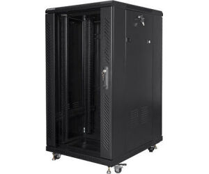 Armario lanberg rack 19 pulgadas 22u 600x800 flat pack black negro