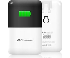 Cargador ac + bateria portatil 2 en 1  phoenix power bank 3000 ma  ipad - iphone - tablet - moviles - smartphones - mp4 - gps - cualquier dispositivo cargable con usb - micro usb - mini usb