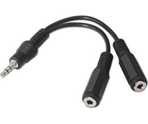 Cable Audio Estereo 2 Jack 3.5/ H- Jack 3.5 M 15 Cm Nanocable