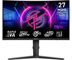 Msi Monitor Mpg 275cqrxf. 27" Rapid Va Curvo 1500r. 2560x1440 . 240hz. Negro