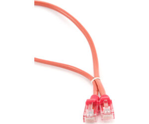 Cable CAT5E UTP moldeado 0,25m Rojo