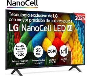 Televisor LG NanoCell 55NANO80A6B 55"/ Ultra HD 4K/ Smart TV/ WiFi