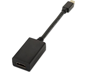 Cable de vídeo Mini DisplayPort-HDMI M/H 0.15m. Negro