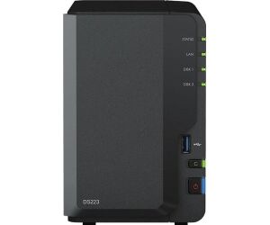 NAS Synology Diskstation DS223/ 2 Bahías 3.5"- 2.5"/ 2GB DDR4/ Formato Torre