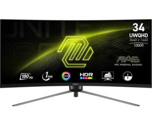 MSI MAG345CQR Monitor34"Gaming WQHD 180h DP HDMI C