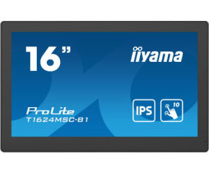 Monitor Iiyama 15,6" Pcap Bezel Free Front, 10p Touch, 1920x1080, Hdmi, 385cd/m2 (with Touch), 800:1, Usb Interface, Sd-card, Media Player, External Power Adapter, Speakers, Remote Control10p Touch With Supported Os (t1624msc-b1)