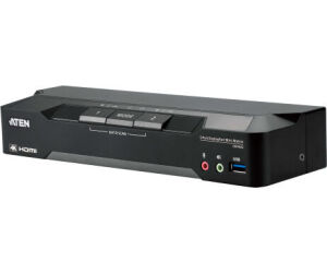 Aten 2-port 4k Displayport Dual Display Mini-matrix Boundless Kvm Switch With Usb Peripheral Support (cm1942-at-g)