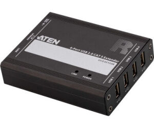 ATEN Extensor USB 2.0 por Cat 5 con hub de cuatro puertos (hasta 100 m)