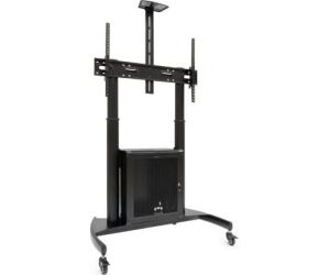 Soporte Suelo + Ruedas + Armario Multiusos + Acc. Rack Narnia 60''-100'' Tooq