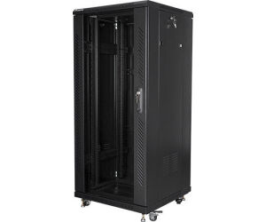 Armario Lanberg Rack 19" 27u 600x600 Flat Pack Black Negro