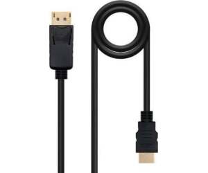 Cable de vídeo DisplayPort-HDMI M/M 3m. Negro