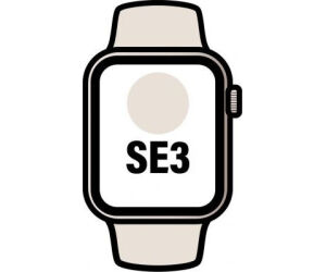Apple Watch SE3/ GPS/ Cellular/ 40mm/ Caja de Aluminio Blanco Estrella/ Correa Deportiva Blanco Estrella M/L