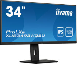 Monitor Iiyama 34" Xub3493wqsu-b5, Ips, 75hz, 4ms, Hdmi, Usb, Displayport, Alt, Reg Alt, Giro, Incl