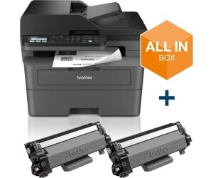 Brother Multifuncion Laser + 2 Toner Mfcl2827dwxl Negro