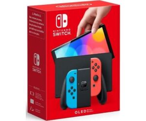 Nintendo Switch Versión OLED Azul Neón/Rojo Neón/ Incluye Base/ 2 Mandos Joy-Con