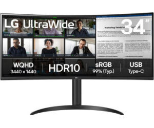 Monitor Curvo Lg Ultrawide 34" Qhd Hdmi Dp