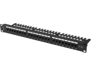 Patch Panel 24 Puertos 1U 19" CAT.6A UTP con Organizador