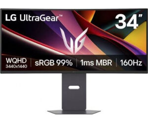 Monitor Gaming Ultraparonámico Curvo LG UltraGear 34G600A-B 34"/ WQHD/ Multimedia/ 5ms/ 160Hz/ VA/ Regulable en Altura/ Negro