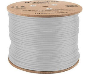 Bobina Cable Red Lanberg Ftp Rj45 Cat.6a Solido Cu Awg24 Lszh Cpr 305m Gris Flu